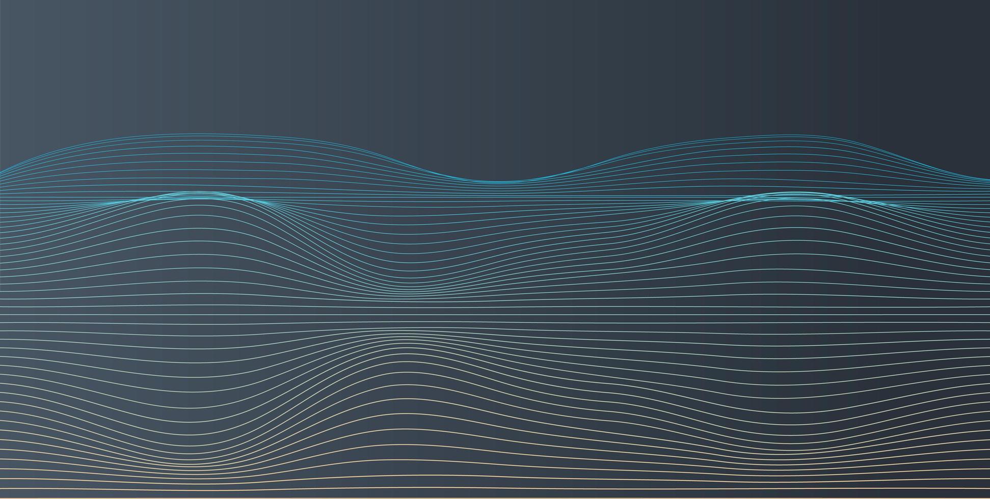 Colorful geometric wave curved lines background. Beautiful wireframe mesh element. Glowing Futuristic technology concept. Flowing wave lines isolated on gradient background. Connection structure. photo