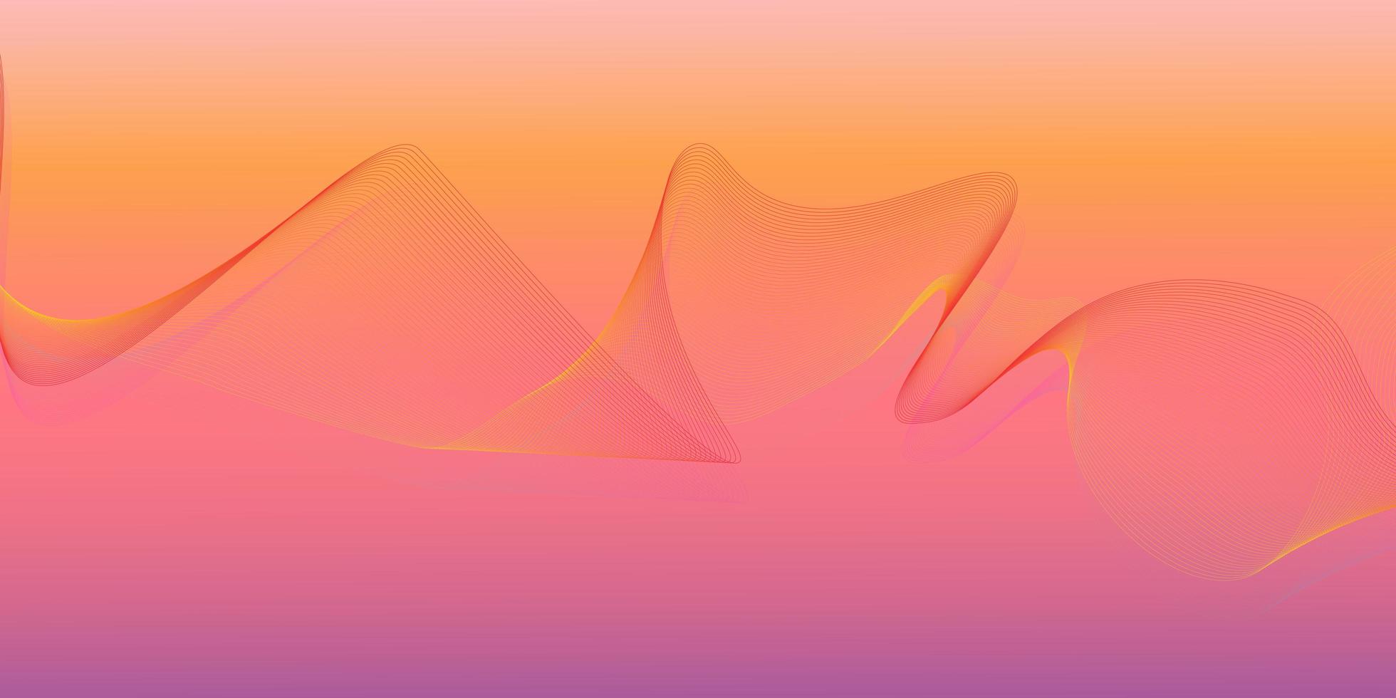 Colorful geometric wave curved lines background. Beautiful wireframe mesh element. Glowing Futuristic technology concept. Flowing wave lines isolated on gradient background. photo