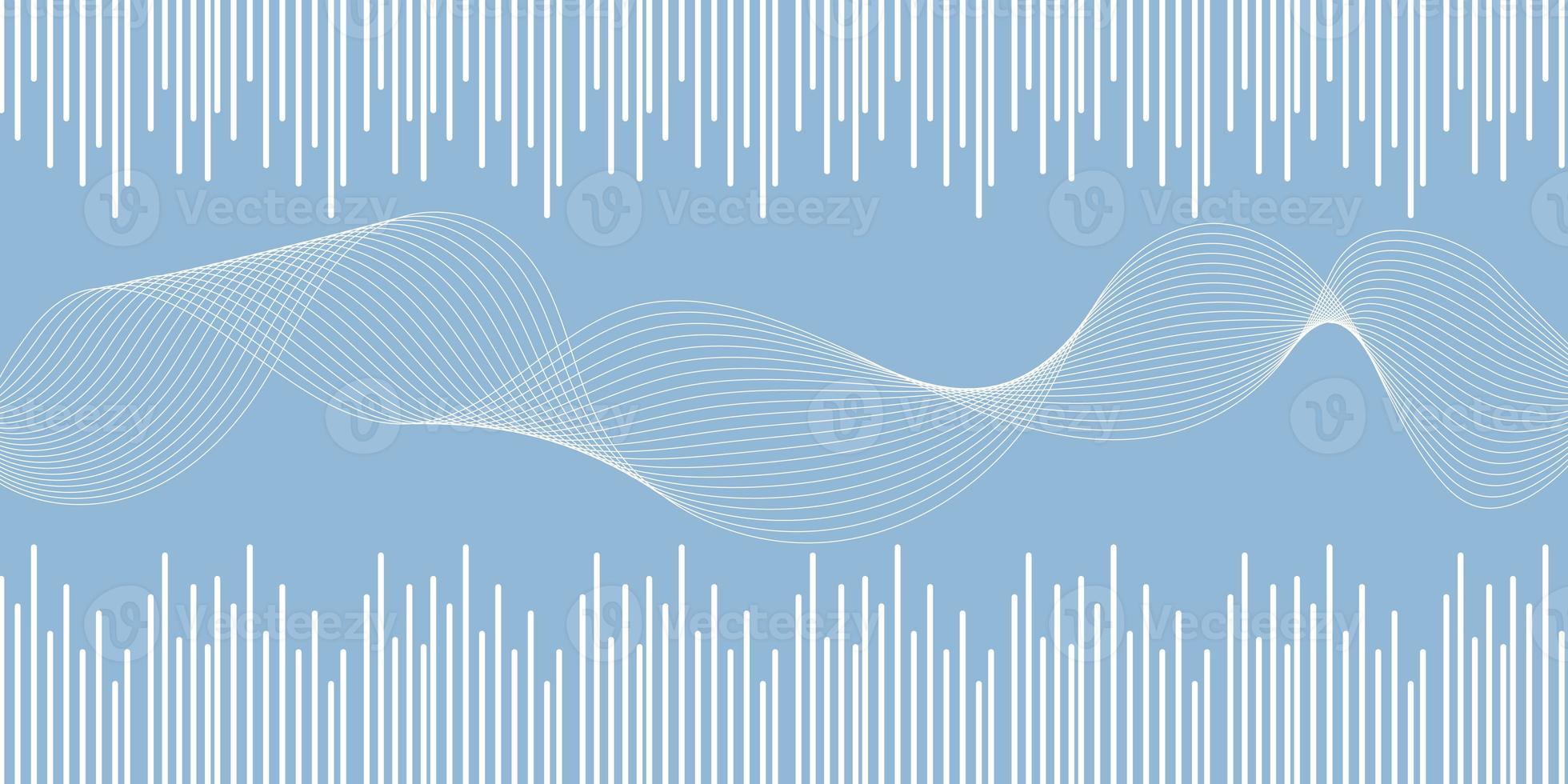 Beautiful white sound style wave line. Abstract wave line background. Equalizer isolated design. photo