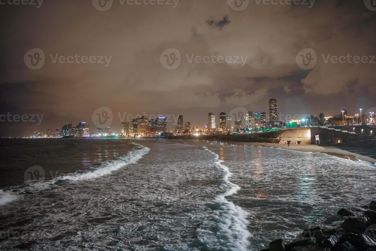 View of the night Tel Aviv photo