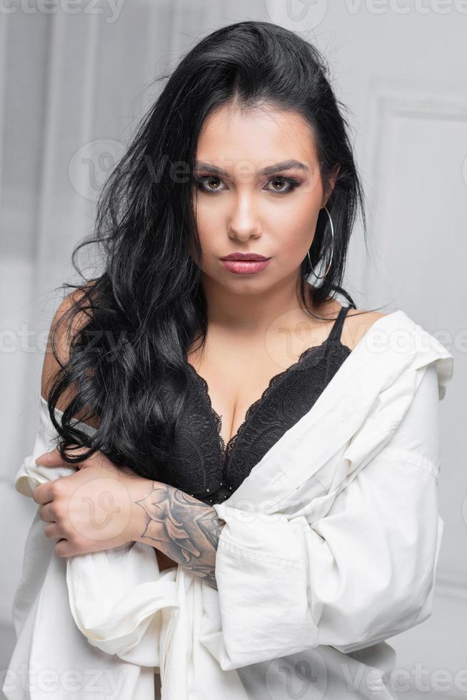 Portrait of a charming brunette photo