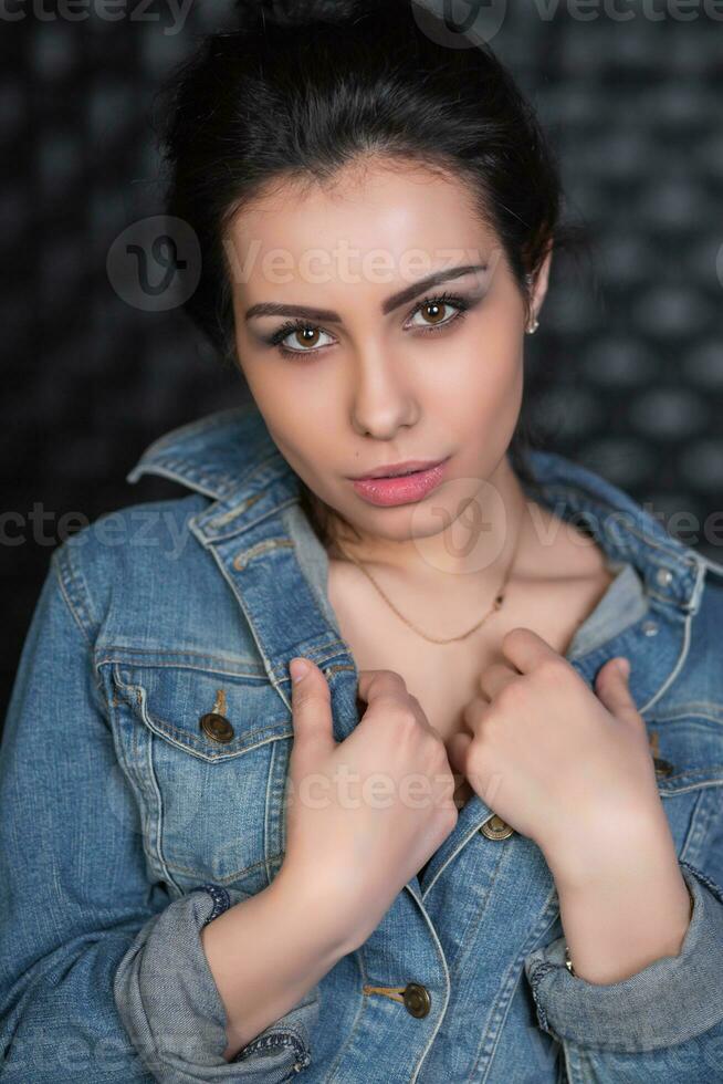 Portrait of a cute brunette photo
