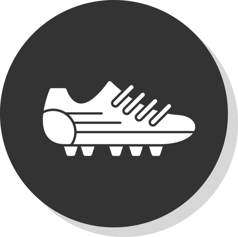 diseño de icono de vector de zapatos de fútbol