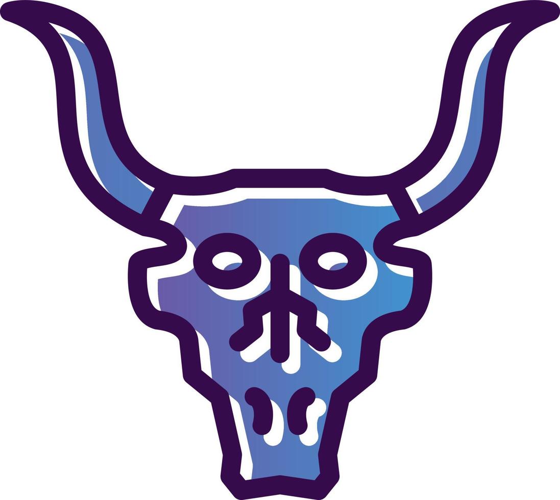 Bull Skull Vector Icon Design