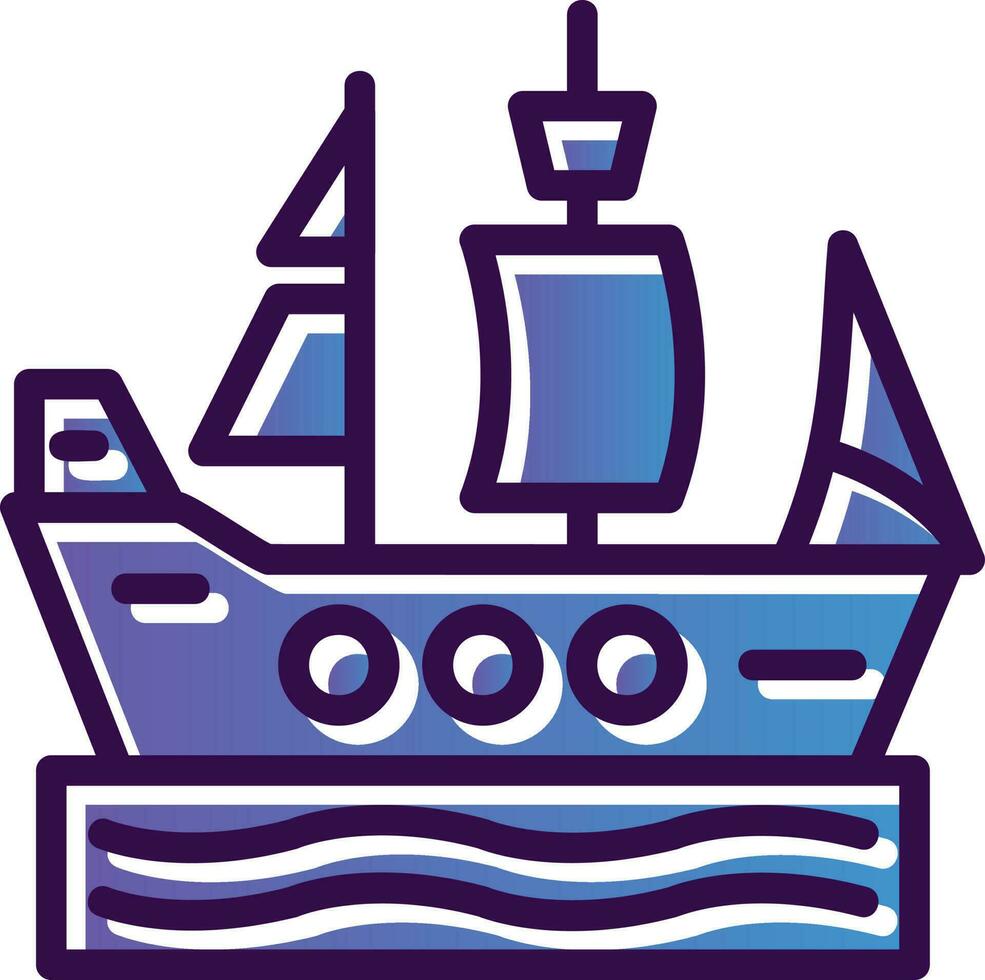 diseño de icono de vector de barco