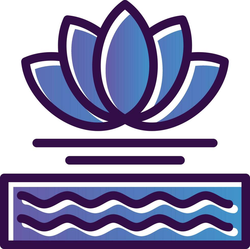 Water Lily Vector Icon Design