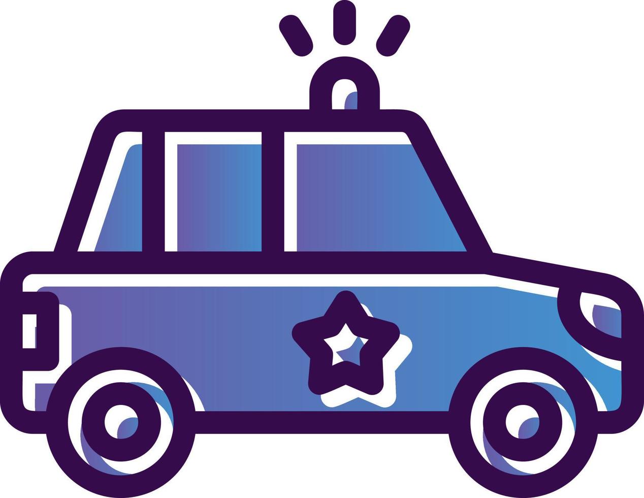 Police Car Vector Icon Design