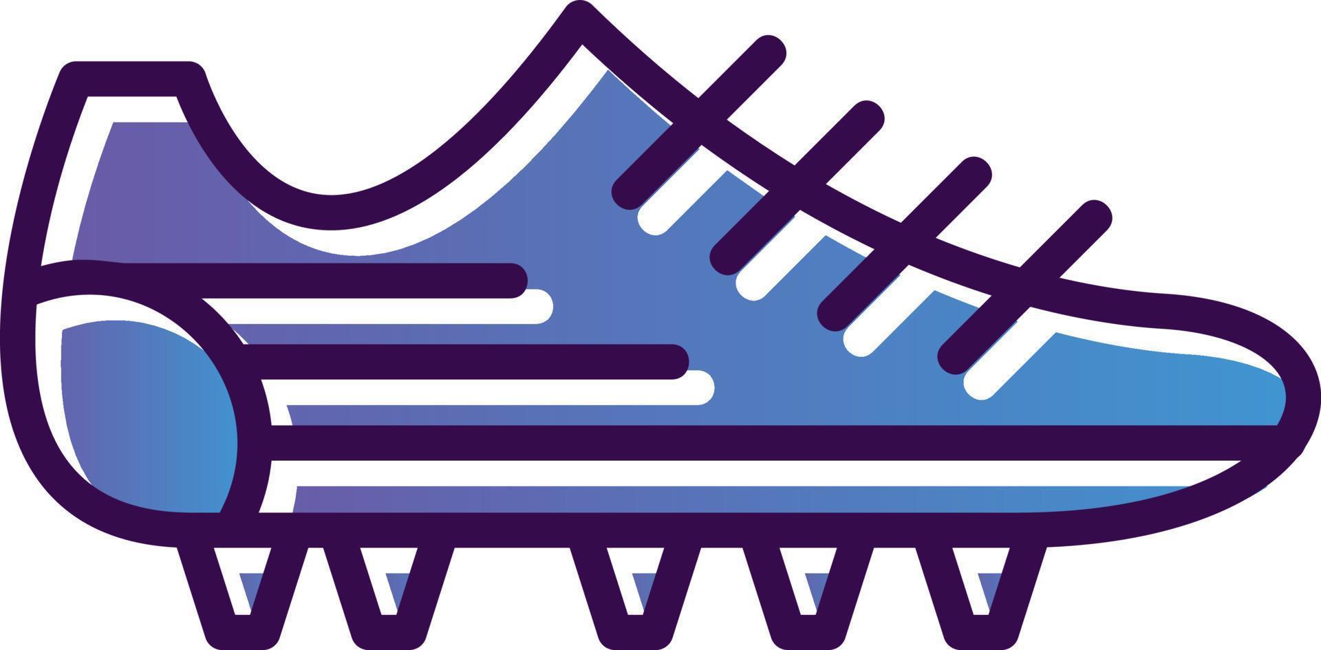 diseño de icono de vector de zapatos de fútbol