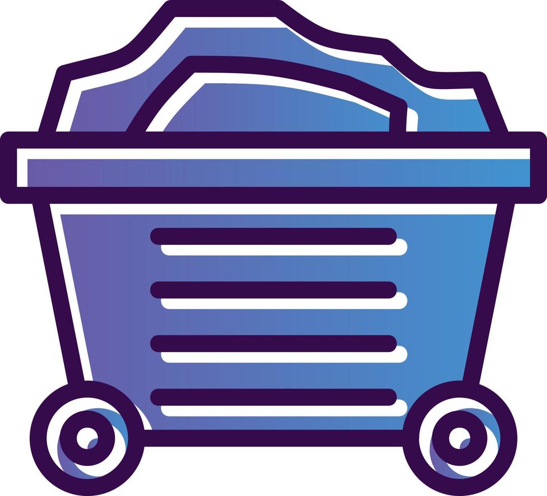 Mining Cart Vector Icon Design