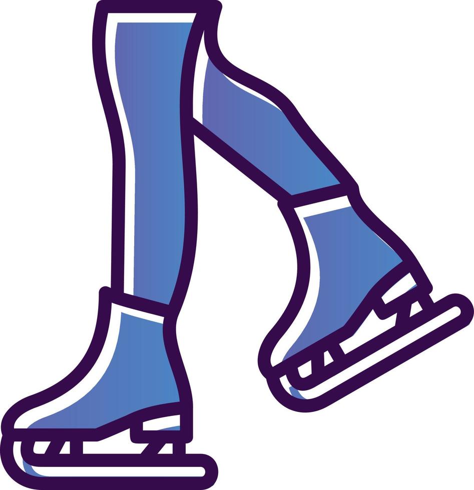 Figure Skating Vector Icon Design
