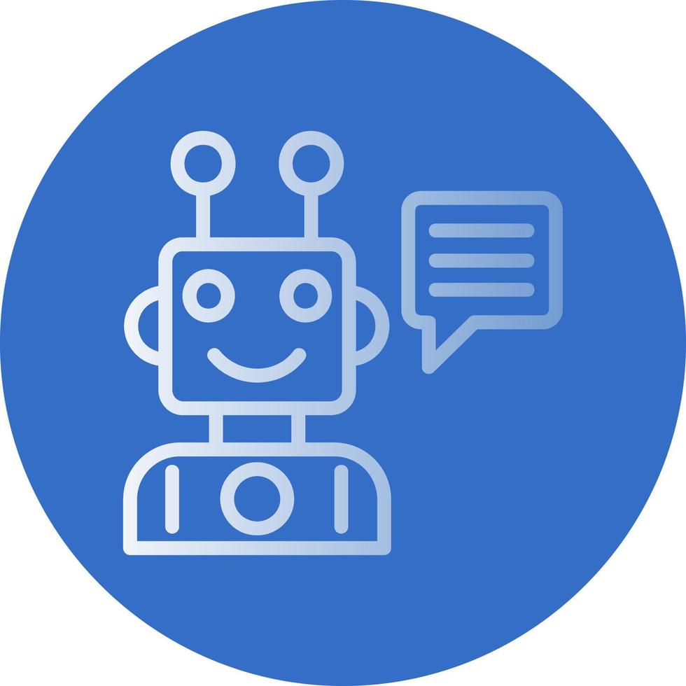 Robot Assistant Vector Icon Design