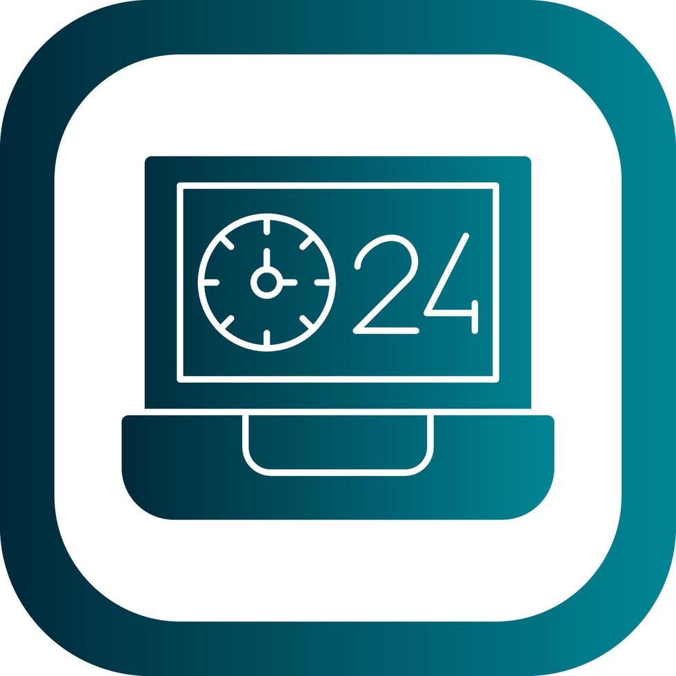 24 Hours Vector Icon Design