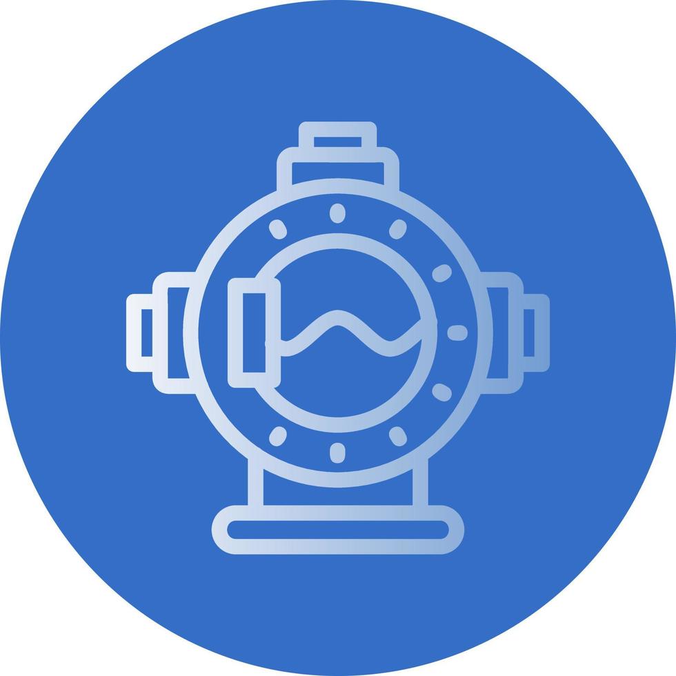 Diving Helmet Vector Icon Design