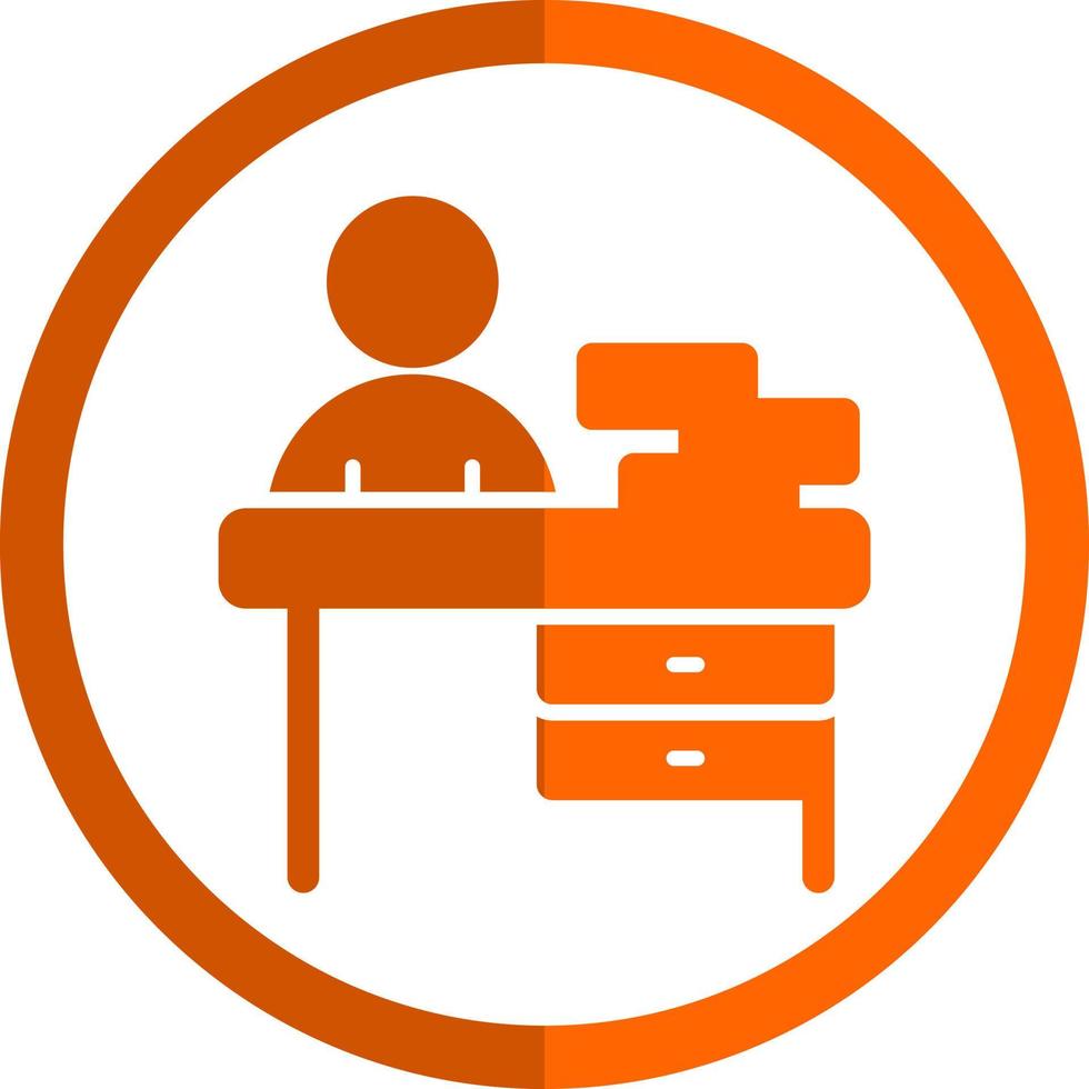Office Desk Vector Icon Design