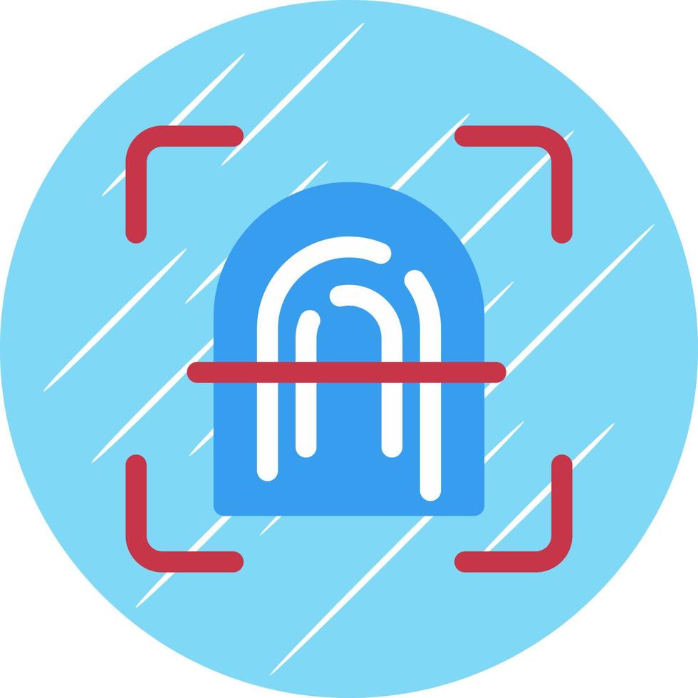 Fingerprint Scan Vector Icon Design