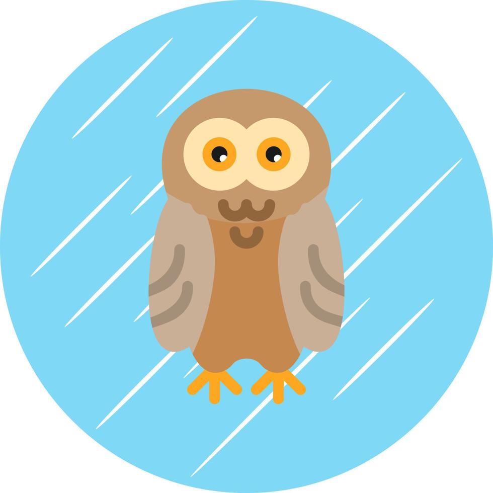 Snowy Owl Vector Icon Design