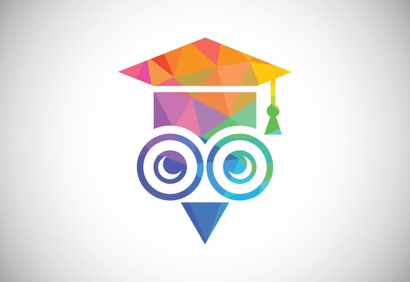 Modern low poly style education logo design, Geometric, and triangle book logo icon sign symbol. vector