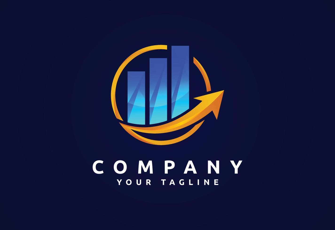 Accounting financial gradient logo, Financial Advisors logo design vector