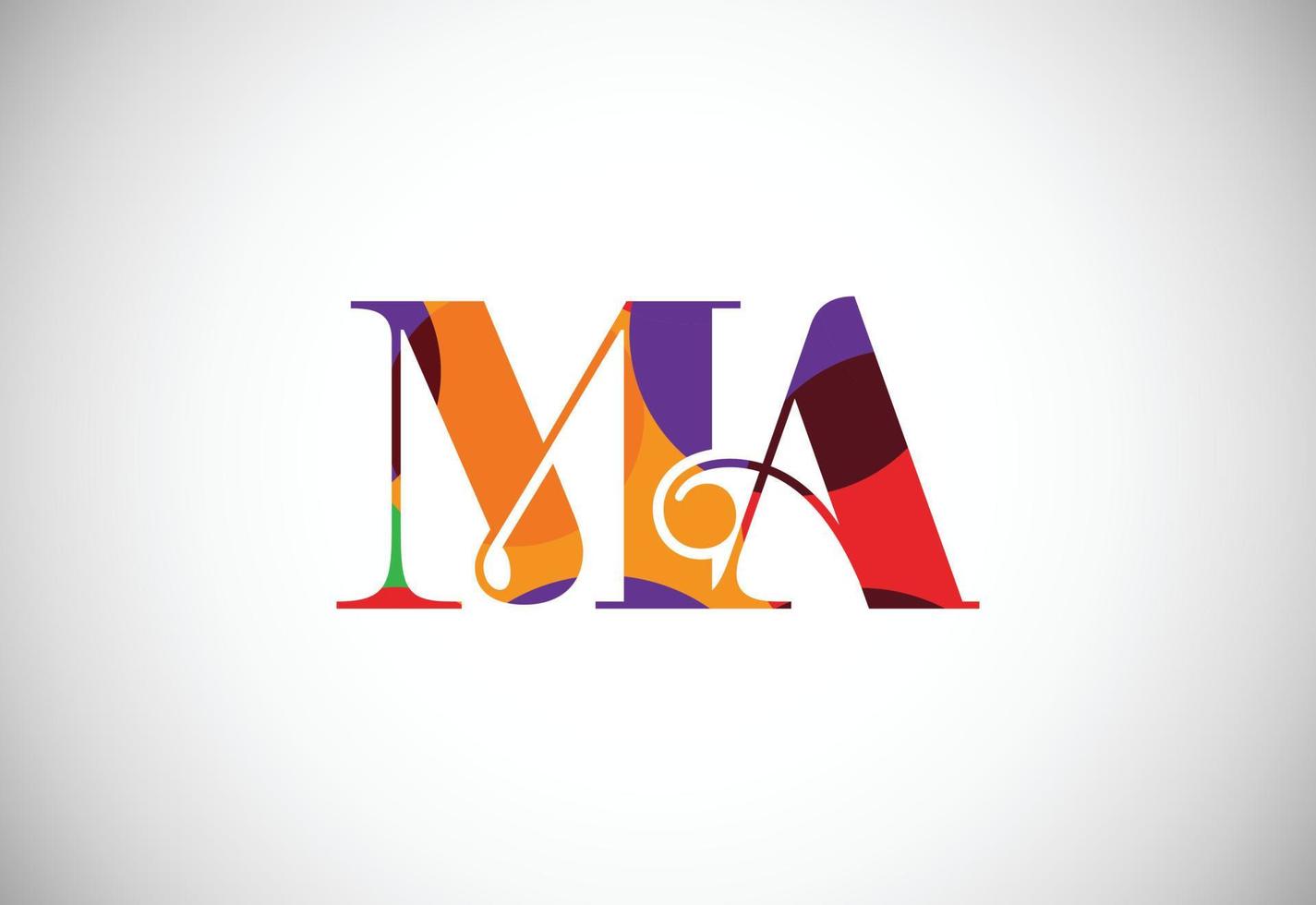 Initial Letter M A Low Poly Logo Design Vector Template. Graphic Alphabet Symbol For Corporate Business Identity