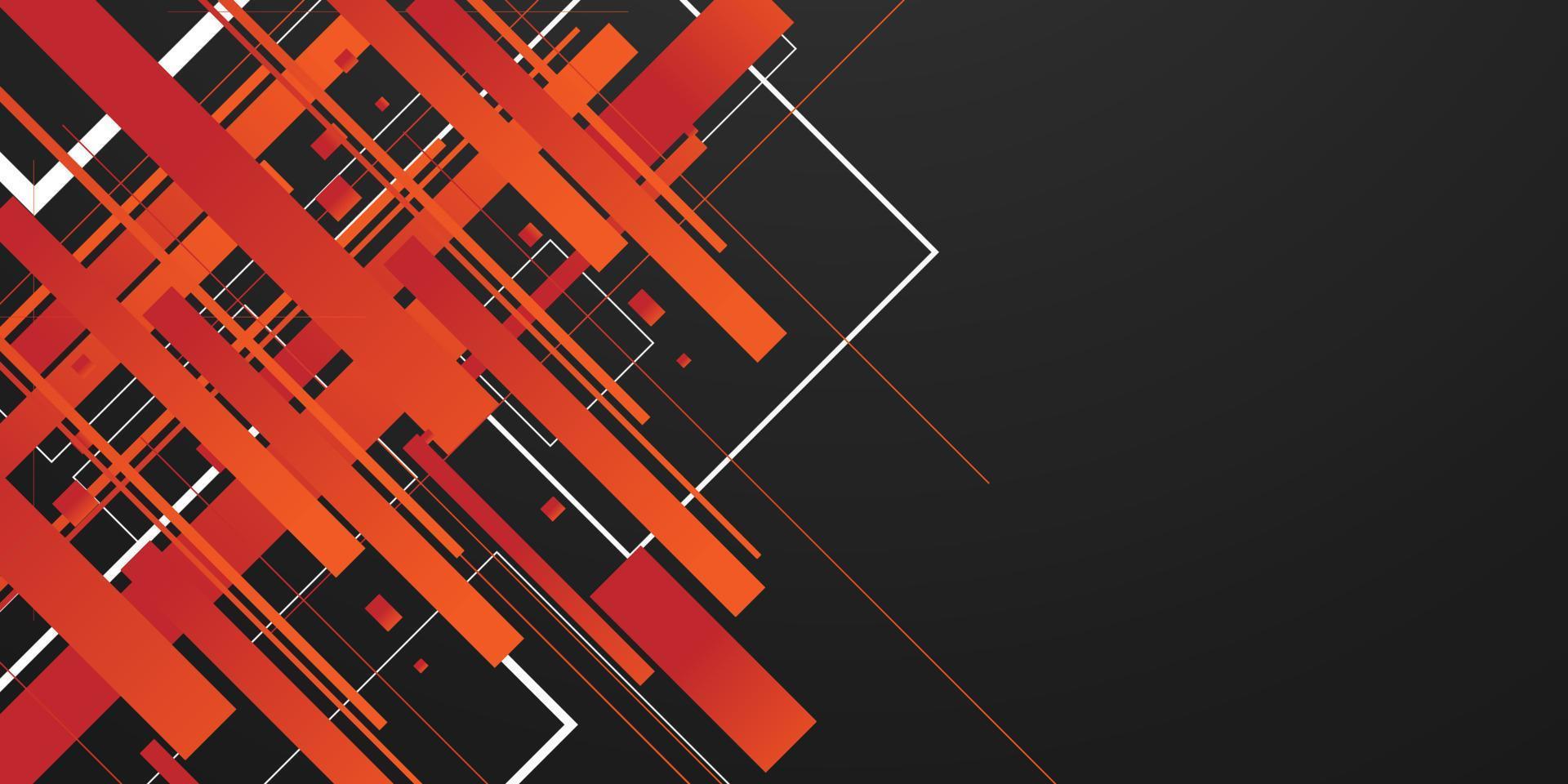 Abstract Shape with Gradient orange and red vector