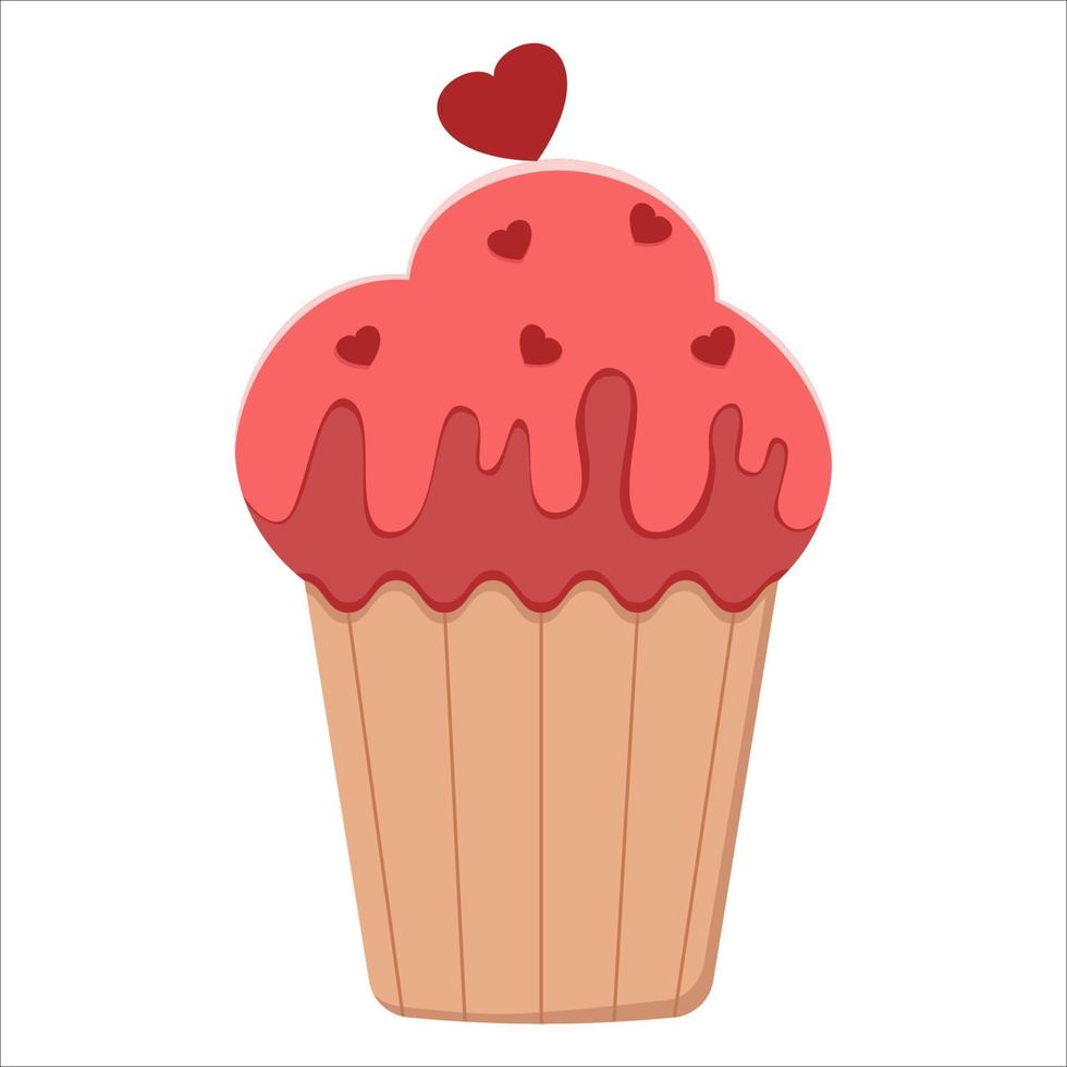 Cupcake love valentine element vector