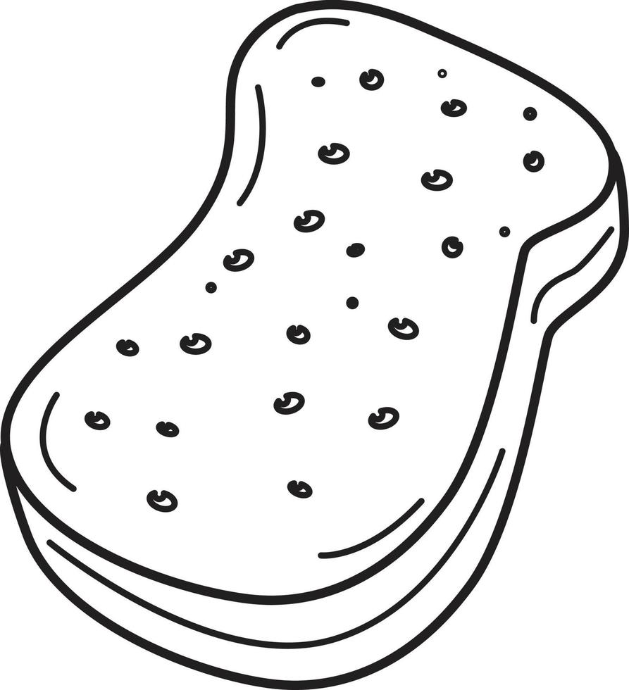 Outline Bread illustration. Line art vector doodle style.