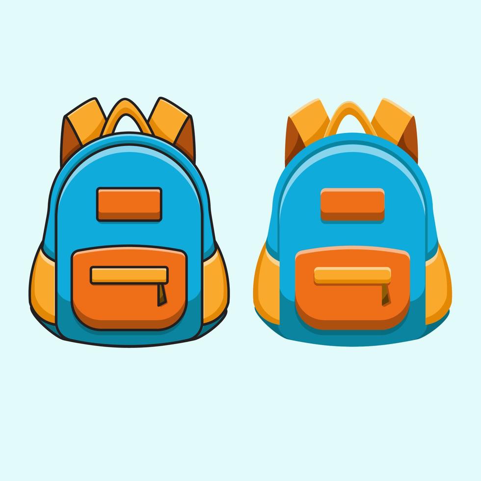 School bag kids backpack vector illustartion.