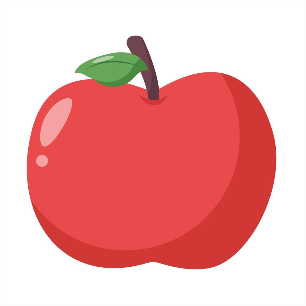 manzana Fruta plano vector ilustración