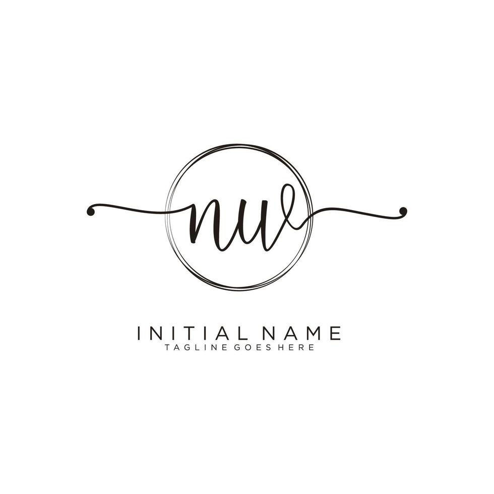 inicial noroeste femenino logo colecciones modelo. escritura logo de inicial firma, boda, moda, joyería, boutique, floral y botánico con creativo modelo para ninguna empresa o negocio. vector