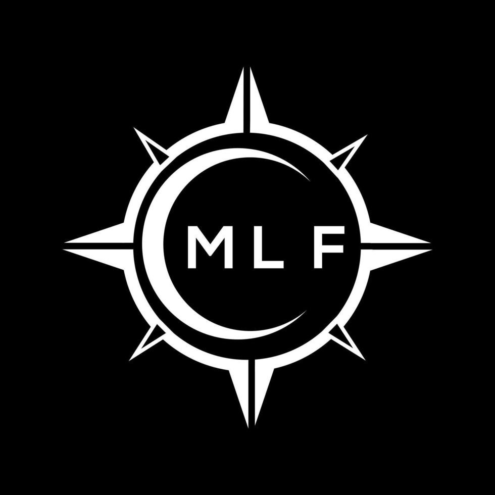 MLF abstract monogram shield logo design on black background. MLF creative initials letter logo.MLF abstract monogram shield logo design on black background. MLF creative initials letter logo. vector