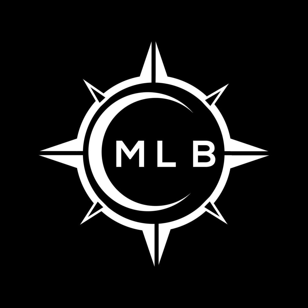 MLB abstract monogram shield logo design on black background. MLB creative initials letter logo. vector