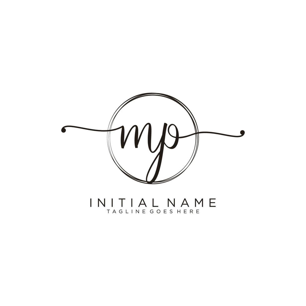 Initial MP feminine logo collections template. handwriting logo of initial signature, wedding, fashion, jewerly, boutique, floral and botanical with creative template for any company or business. vector