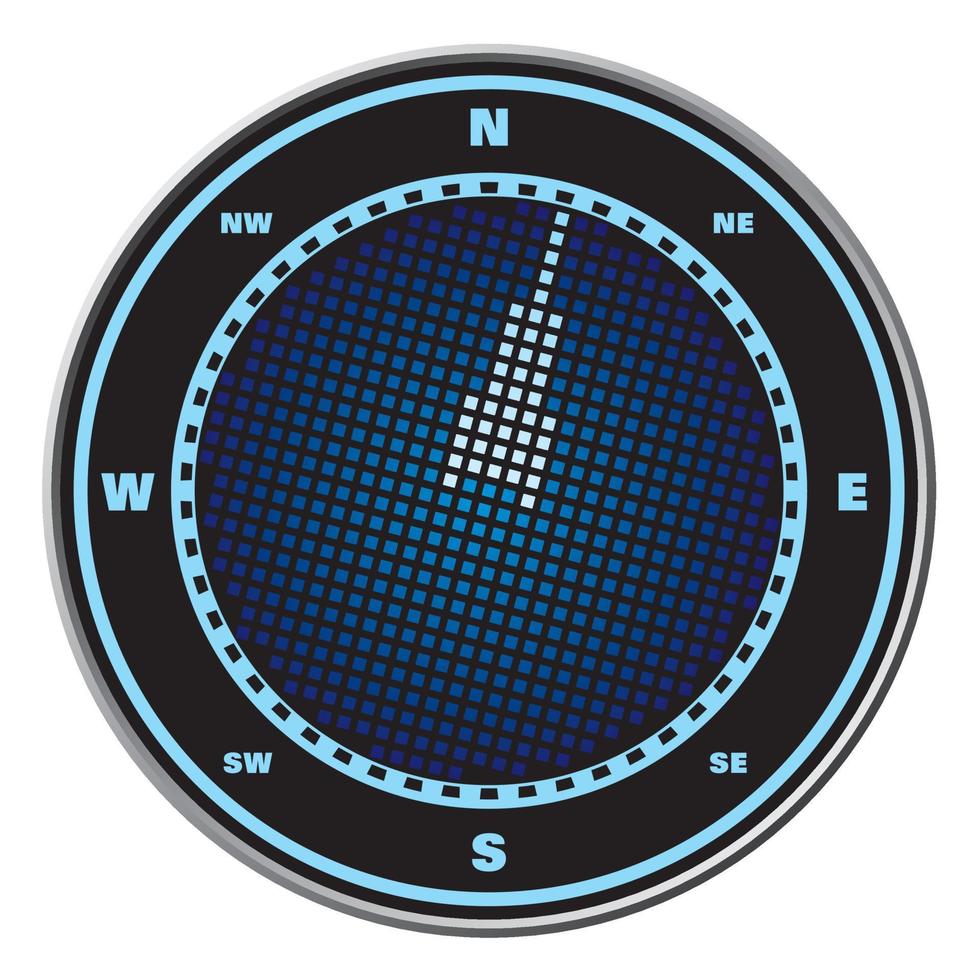 Compass digital display vector