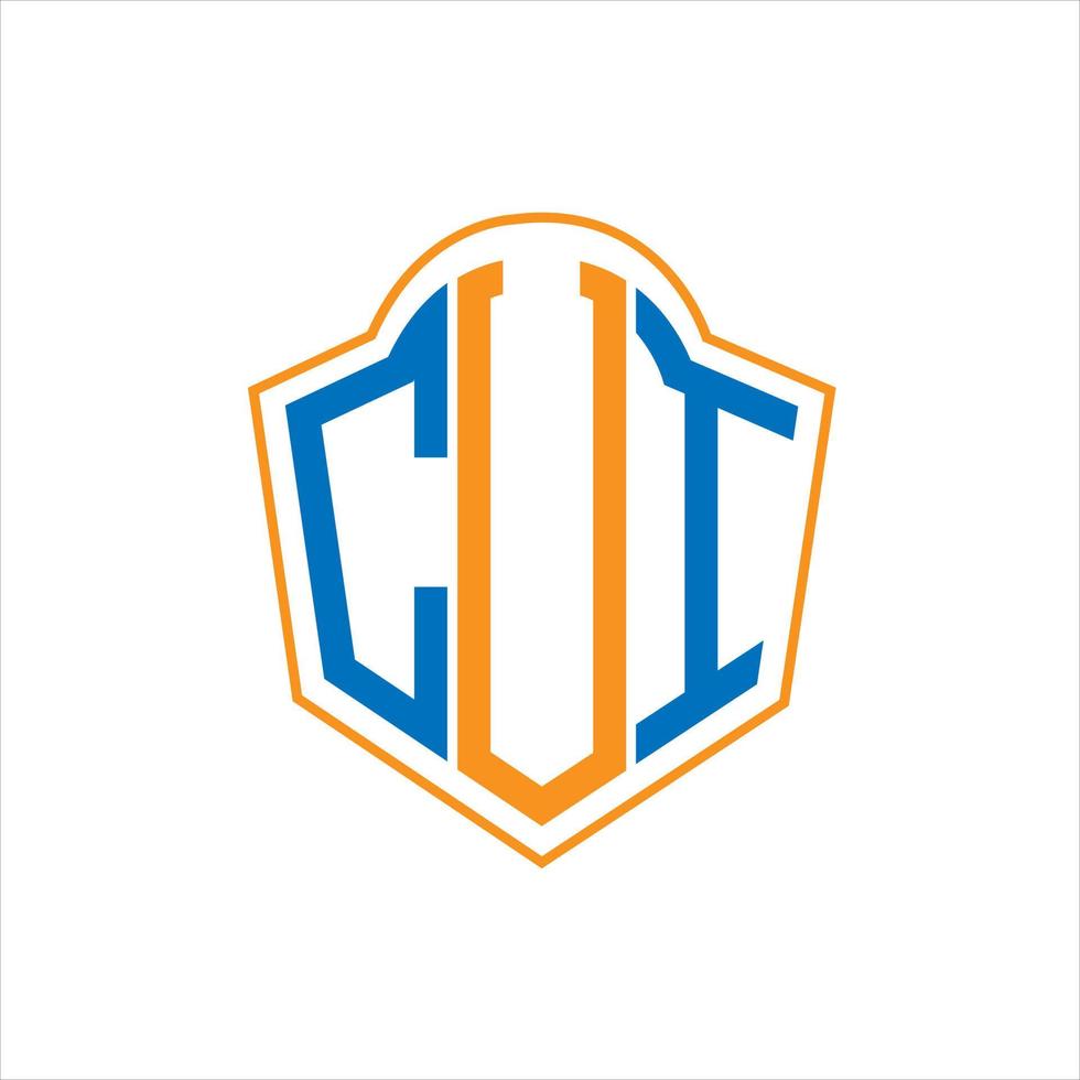 CUI abstract monogram shield logo design on white background. CUI creative initials letter logo. vector