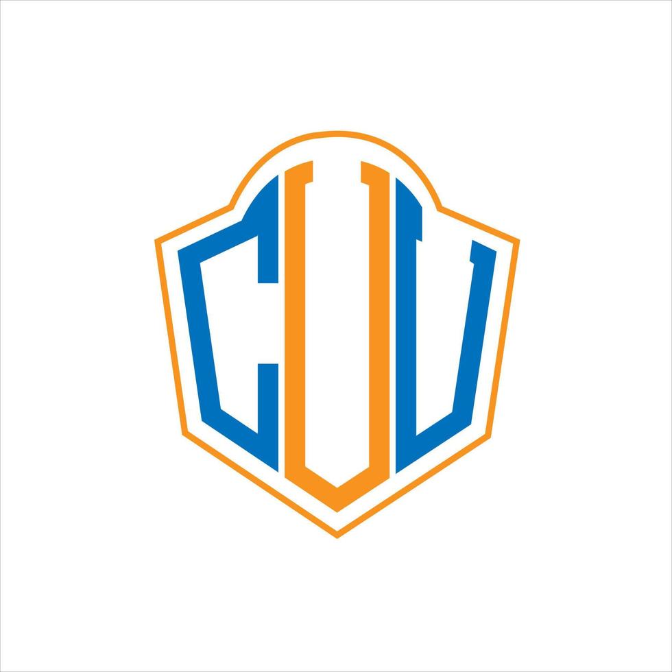CVU abstract monogram shield logo design on white background. CVU creative initials letter logo. vector