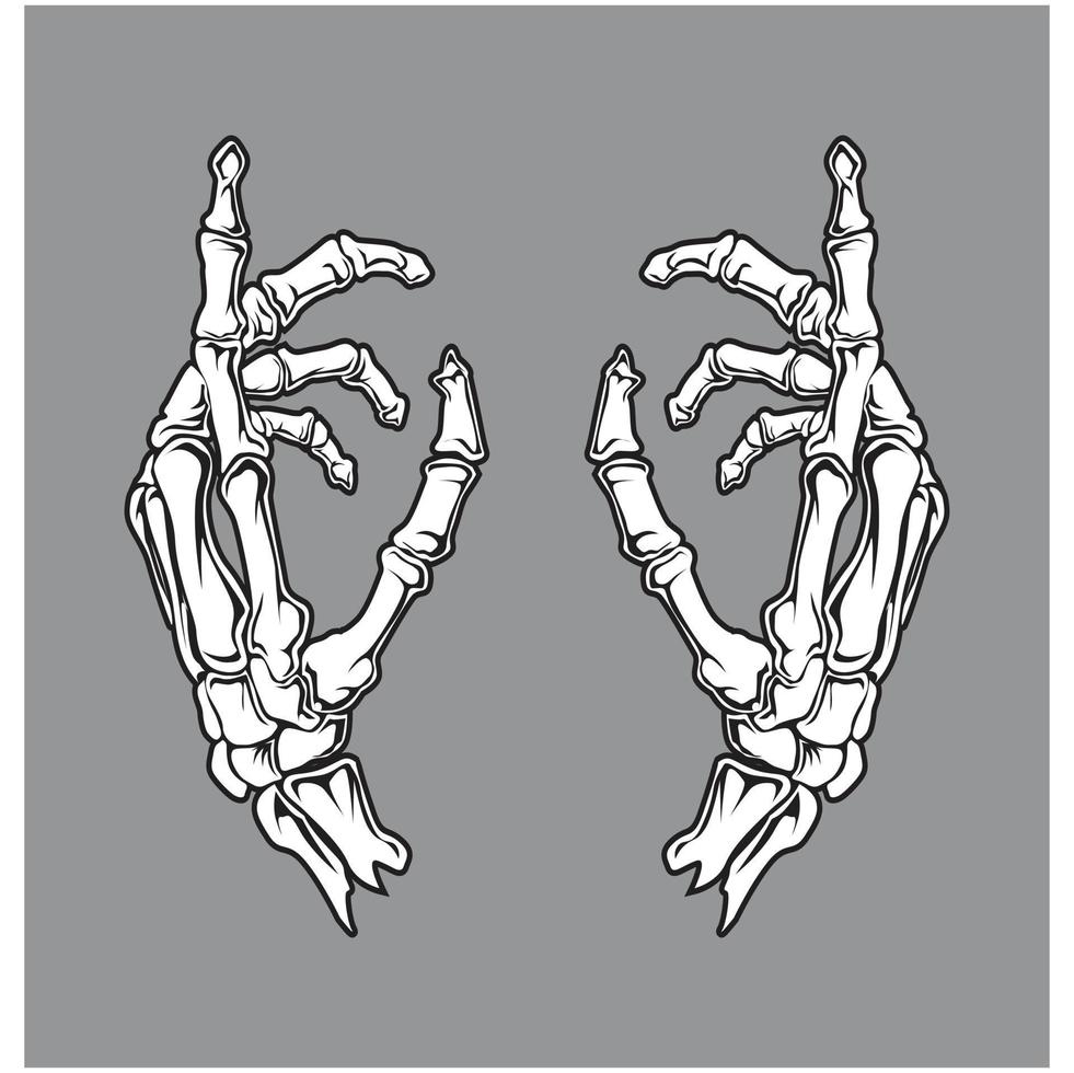 Hand Skeleton Skull Isometric Design Vector Graphic Illustrations