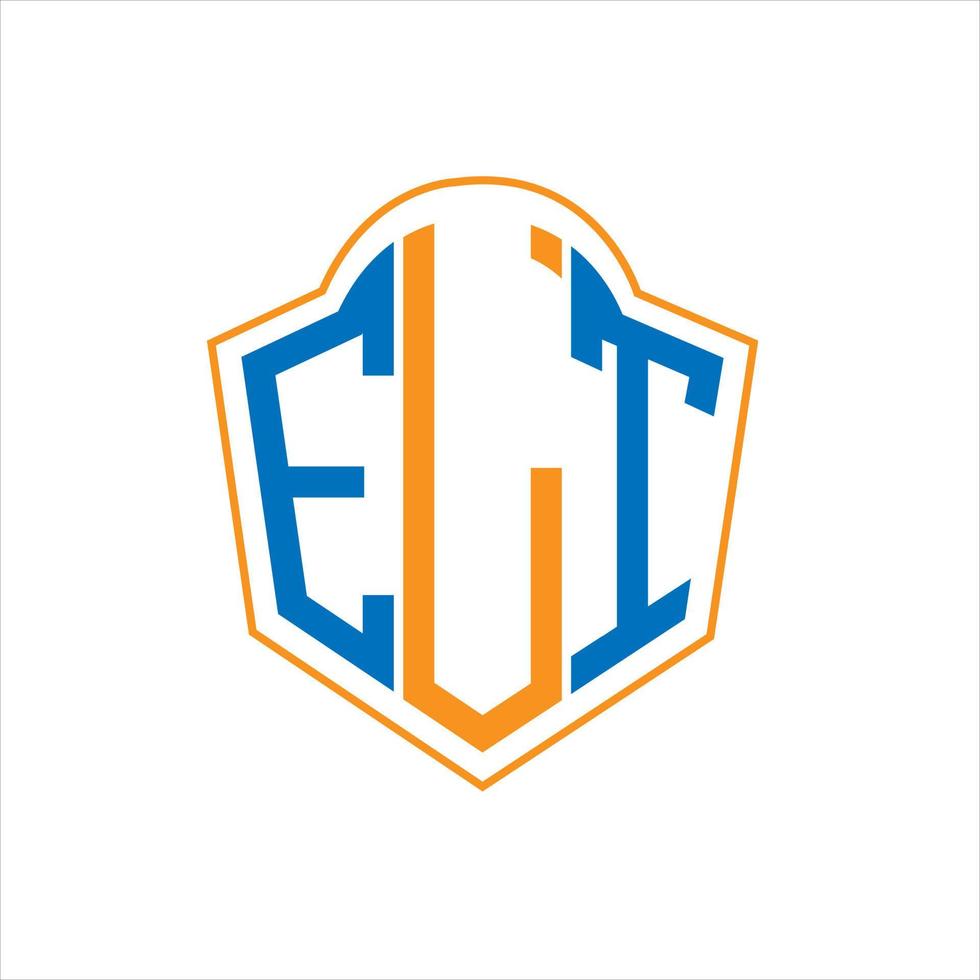 ELT abstract monogram shield logo design on white background. ELT creative initials letter logo. vector