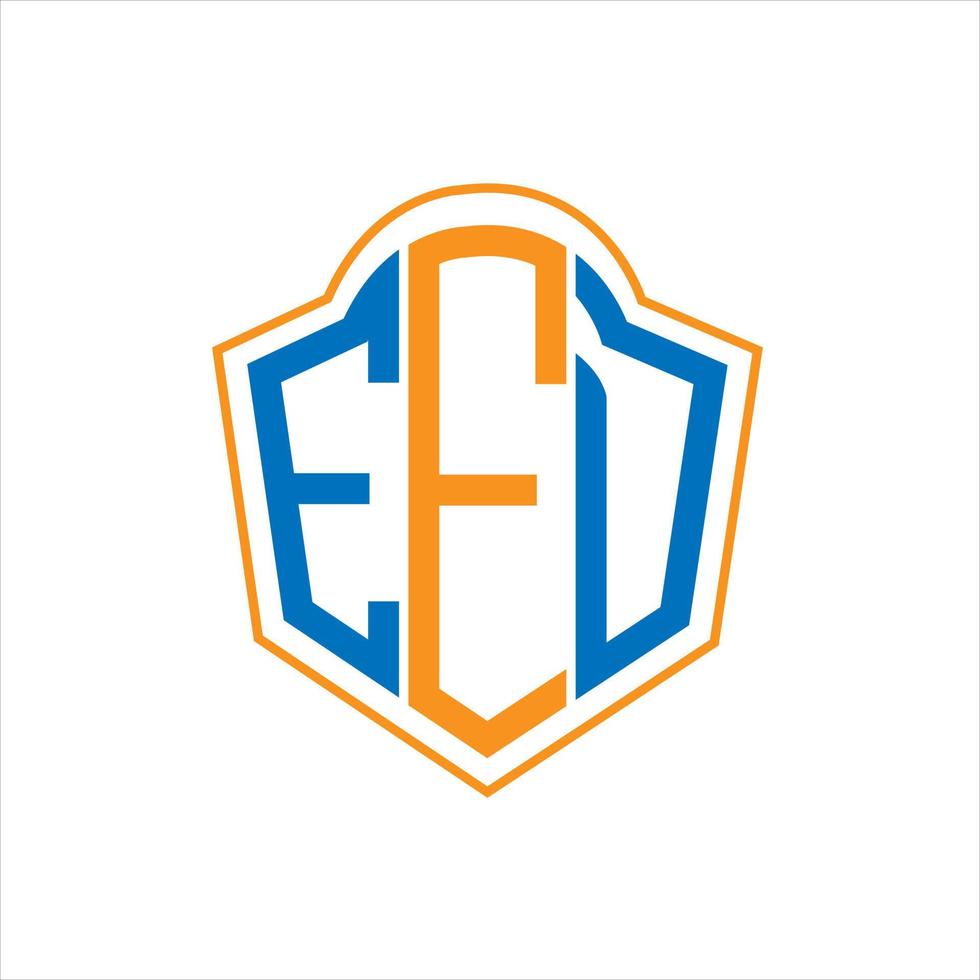 EED abstract monogram shield logo design on white background. EED creative initials letter logo. vector