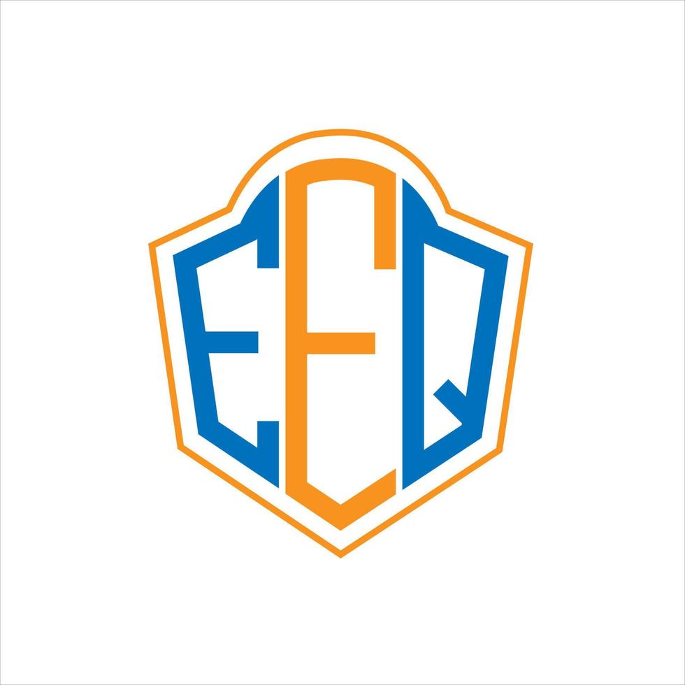 EEQ abstract monogram shield logo design on white background. EEQ creative initials letter logo. vector