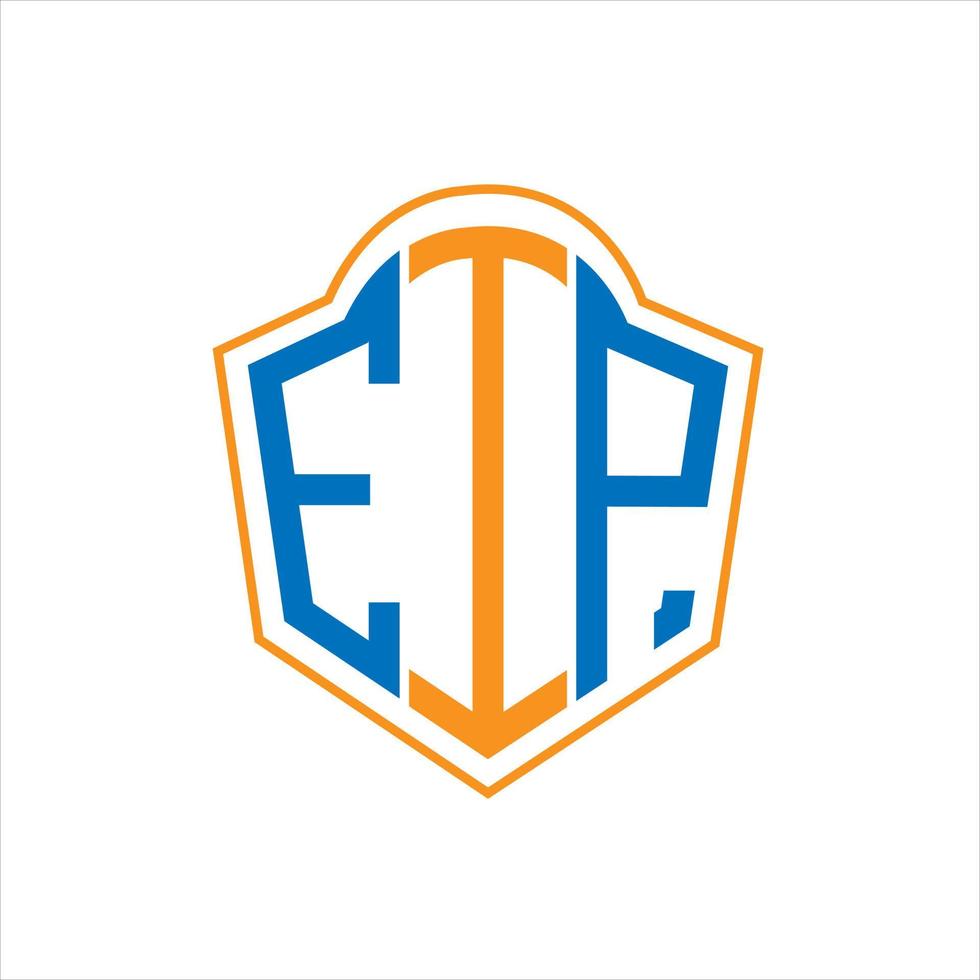 EIP abstract monogram shield logo design on white background. EIP creative initials letter logo. vector