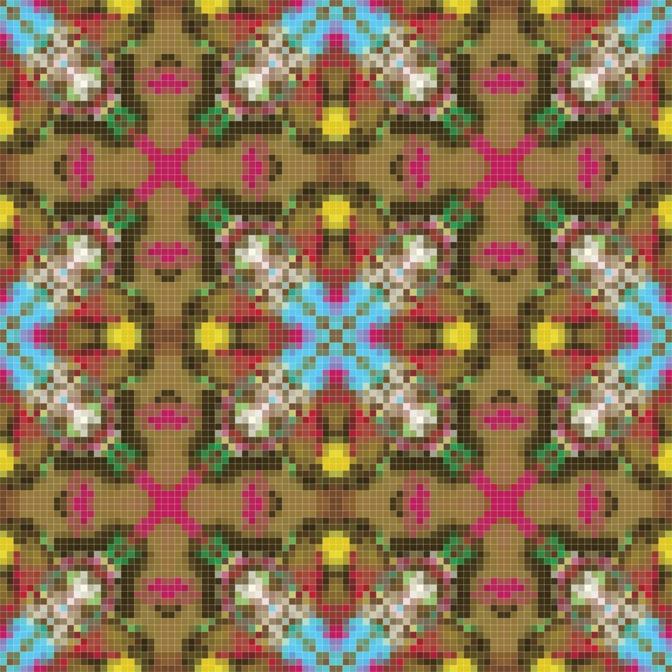 Seamless background pattern. Embroidery on fabric. Patchwork texture. Weaving. Traditional ornament. Tribal motif. Textile rapport. vector