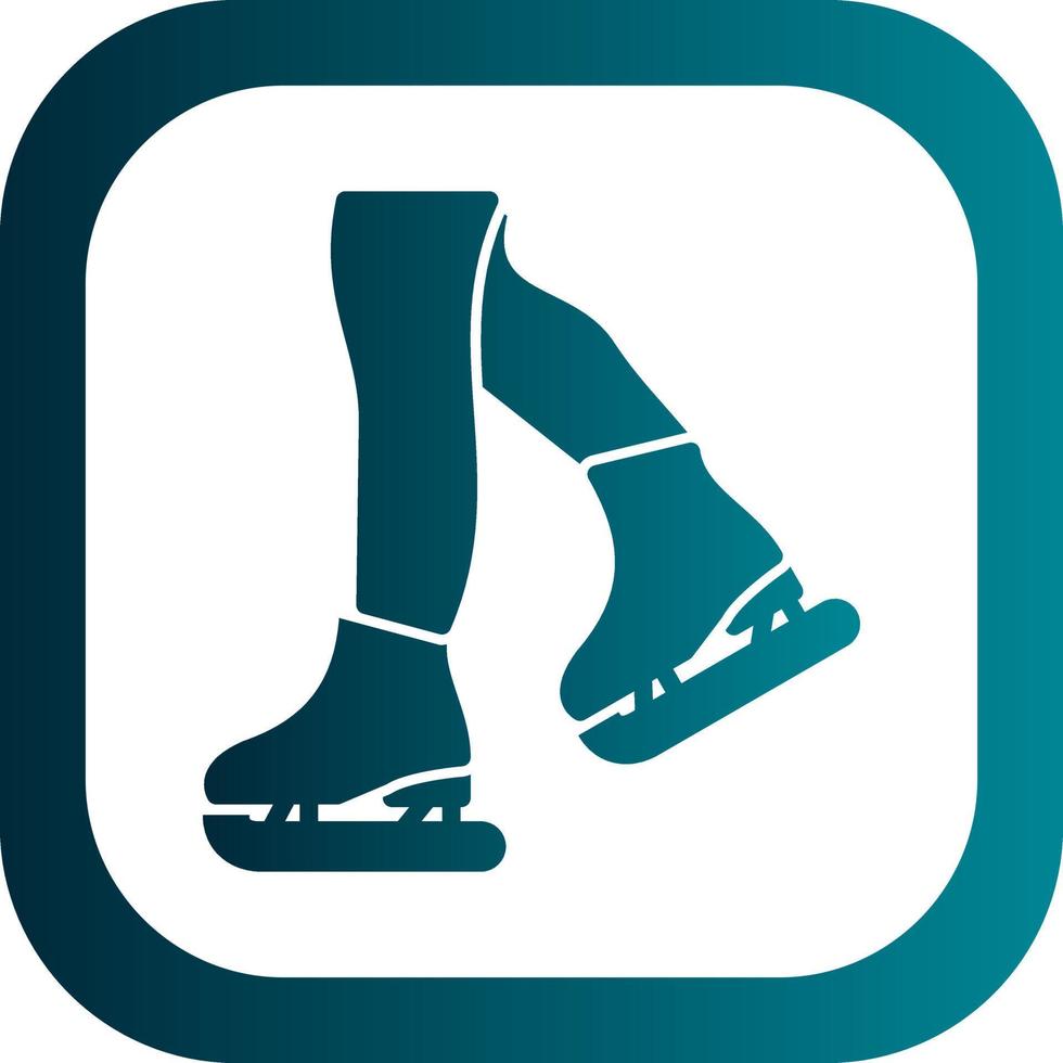 Figure Skating Vector Icon Design