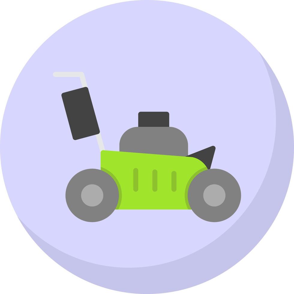 Lawn Mower Vector Icon Design