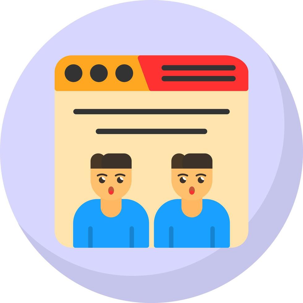 Online Meeting Vector Icon Design