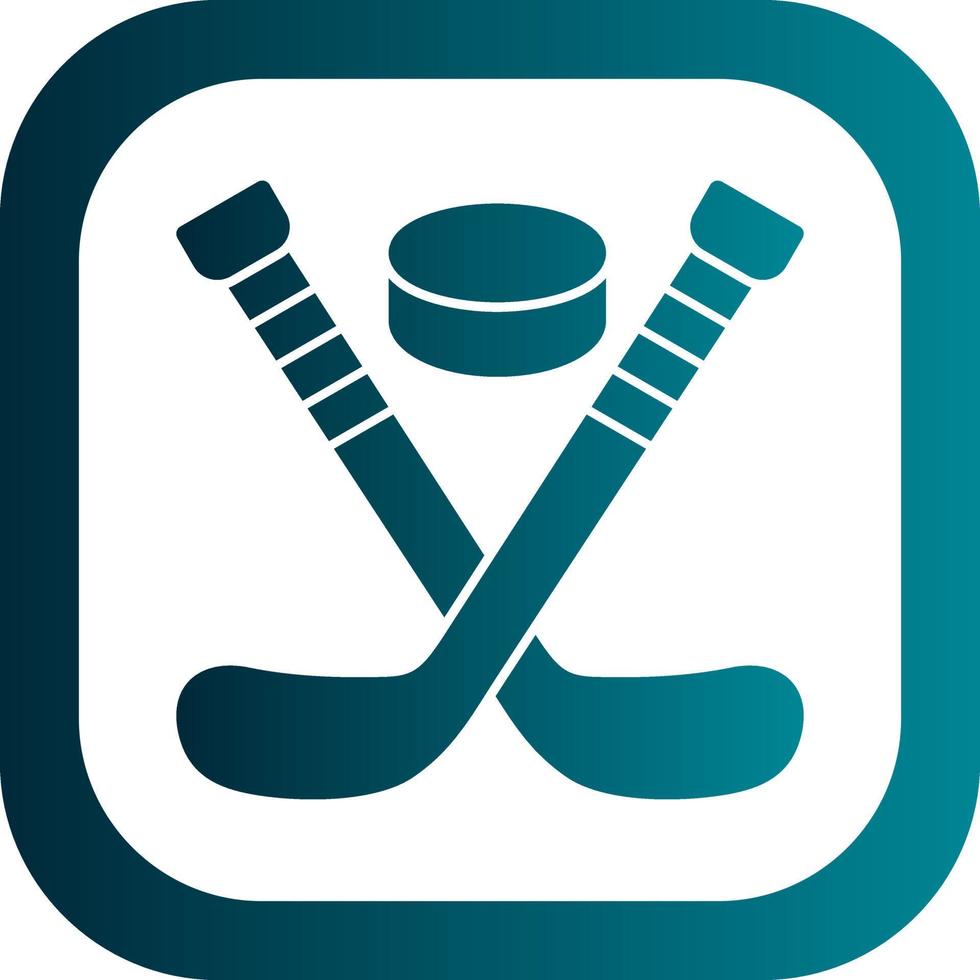 Ice Hockey Vector Icon Design