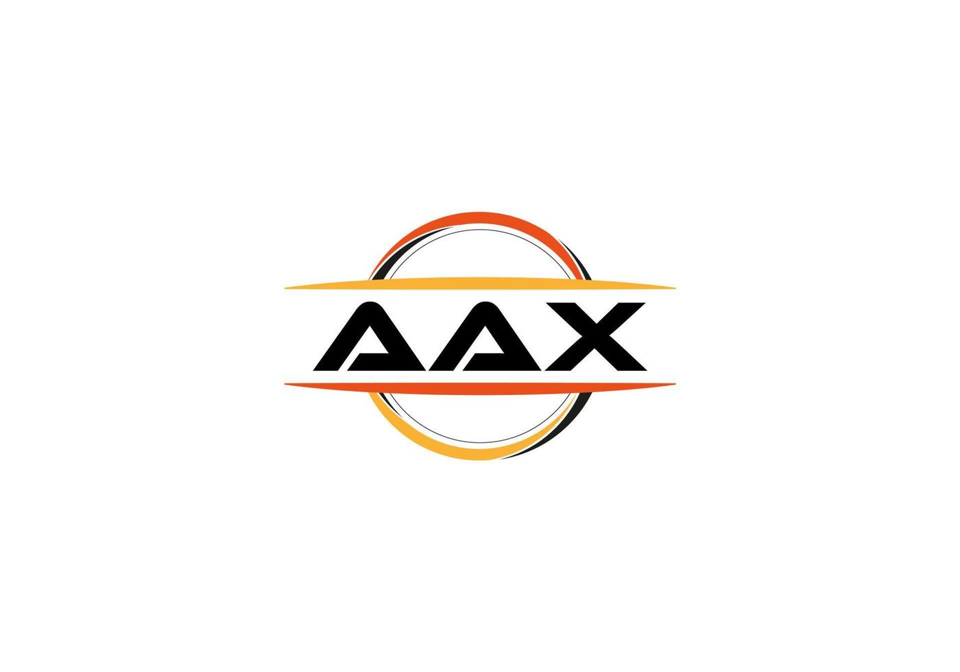 AAX letter royalty mandala shape logo. AAX brush art logo. AAX logo for a company, business, and commercial use. vector