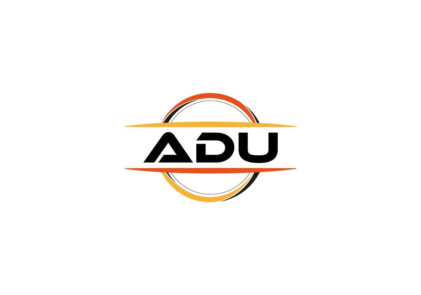 adu letra realeza mandala forma logo. adu cepillo Arte logo. adu logo para un compañía, negocio, y comercial usar. vector