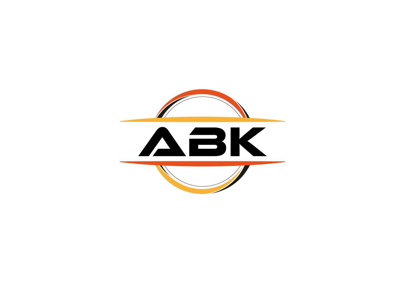 abk letra realeza mandala forma logo. abk cepillo Arte logo. abk logo para un compañía, negocio, y comercial usar. vector