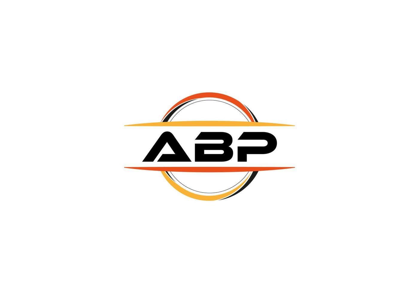 ABP letter royalty mandala shape logo. ABP brush art logo. ABP logo for a company, business, and commercial use. vector