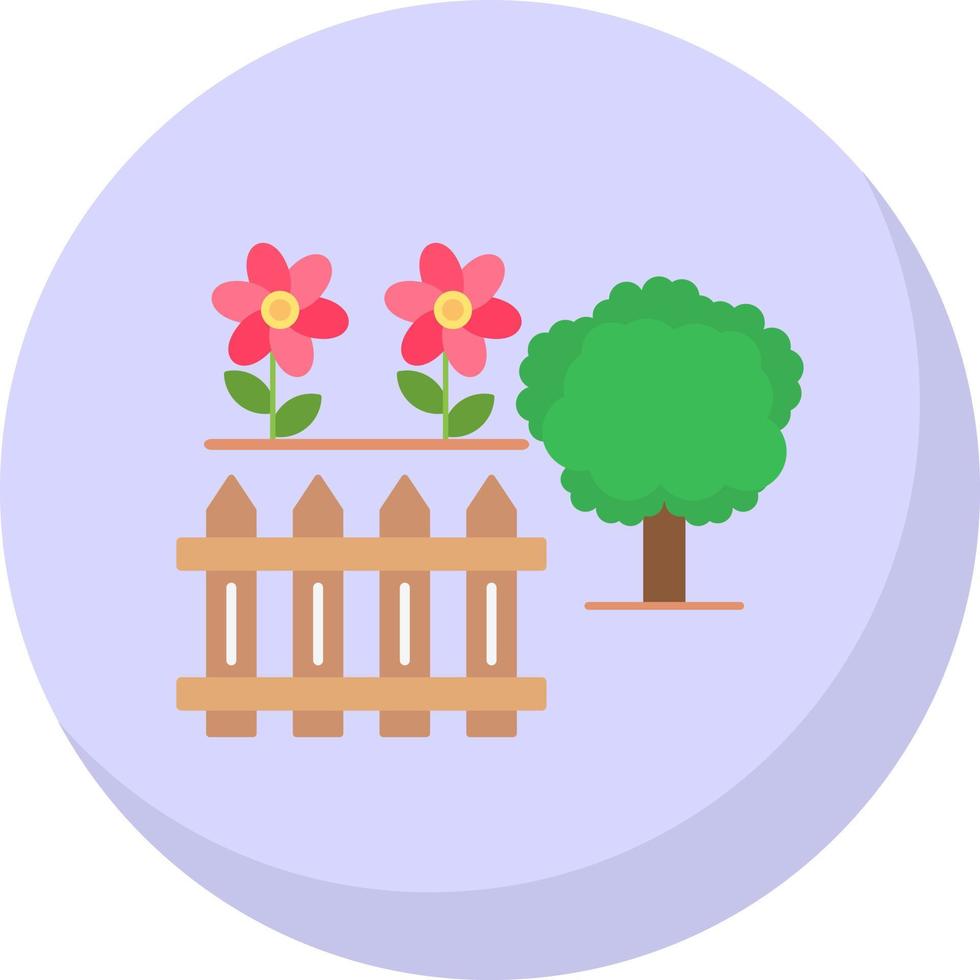 diseño de icono de vector de jardín trasero